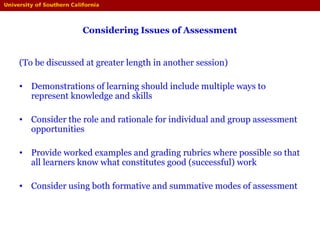Example Assessment Course Design Course design | PPT