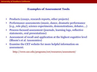 Example Assessment Course Design Course design | PPT