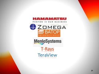 Hamamatsu
Zomega
BATOP
Menlo System
T-Rays
TeraView
21
 