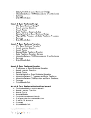 Course Factsheet Axelos Resilia Foundation Pdf