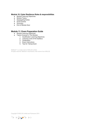 Course Factsheet Axelos Resilia Foundation Pdf