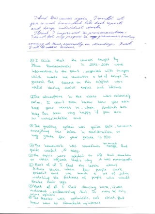 Course feedback 2013-2014