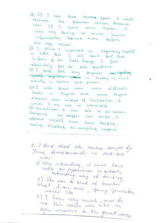 Course feedback 2013-2014