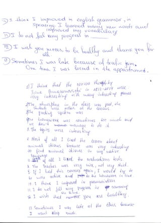 Course feedback 2013-2014