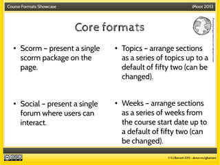 Course formats presentation