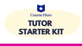 TUTOR
TUTOR
TUTOR
STARTER KIT
STARTER KIT
STARTER KIT
 