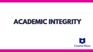 ACADEMIC INTEGRITY
ACADEMIC INTEGRITY
ACADEMIC INTEGRITY
 