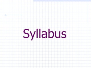 Syllabus 