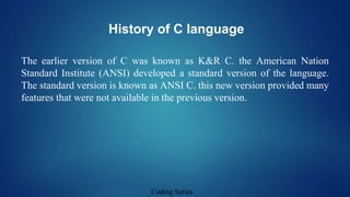 3. Introduction to C language ||Learn C Programming Complete. | PPT