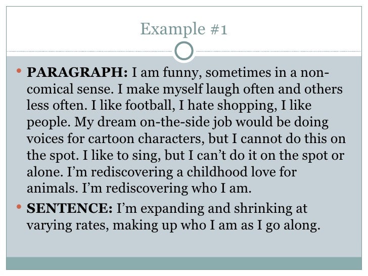 write a paragraph describing yourself