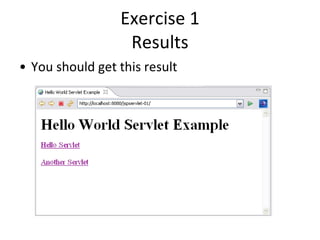 Introduction to the Servlet / JSP course | PPT