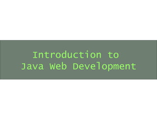 Introduction to the Servlet / JSP course | PPT