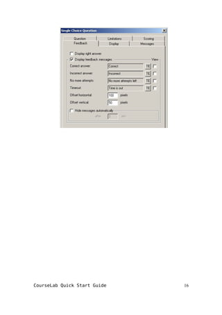 CourseLab Quick Start Guide 16
 