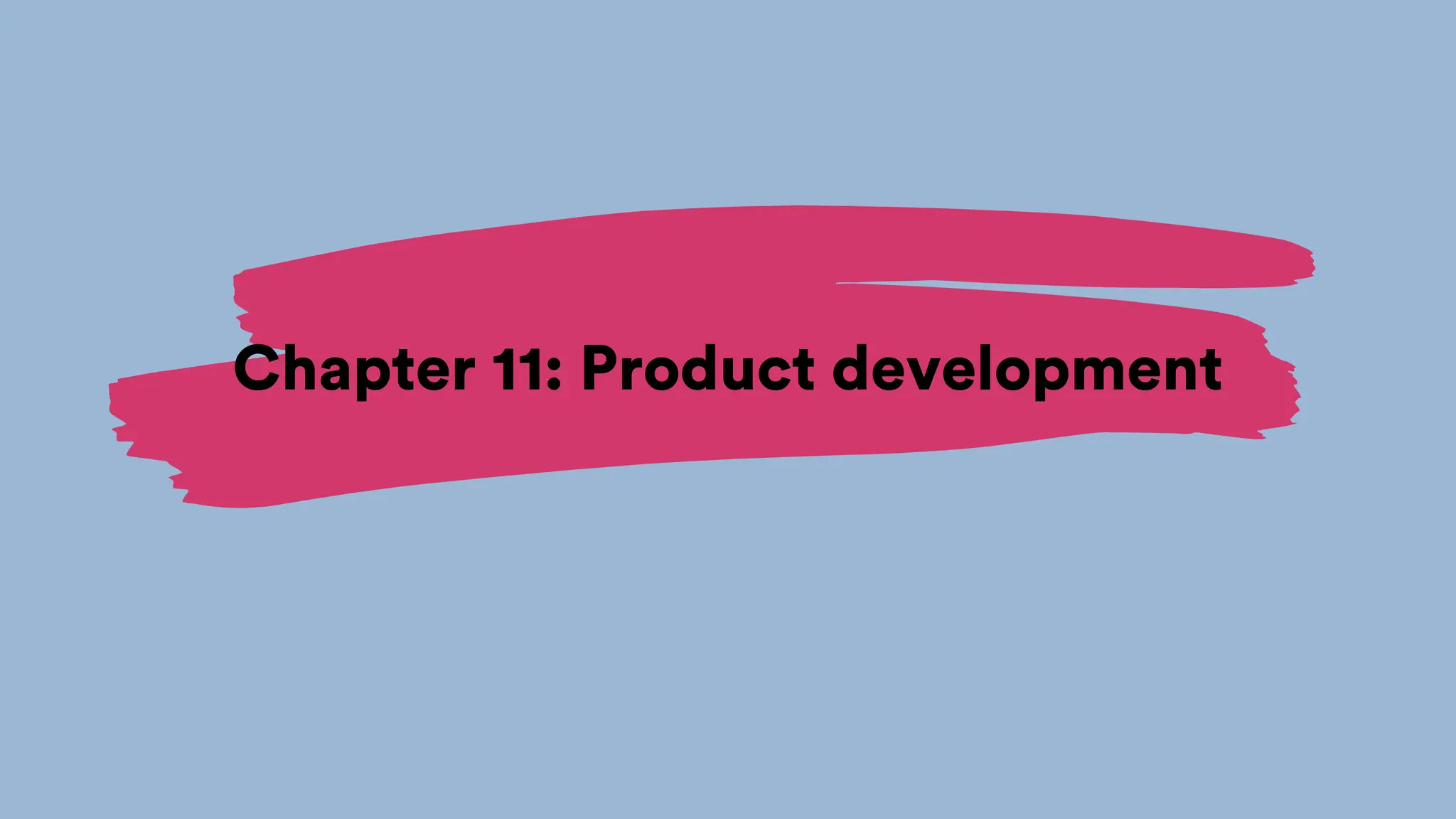 Chapter 11: Product development
 