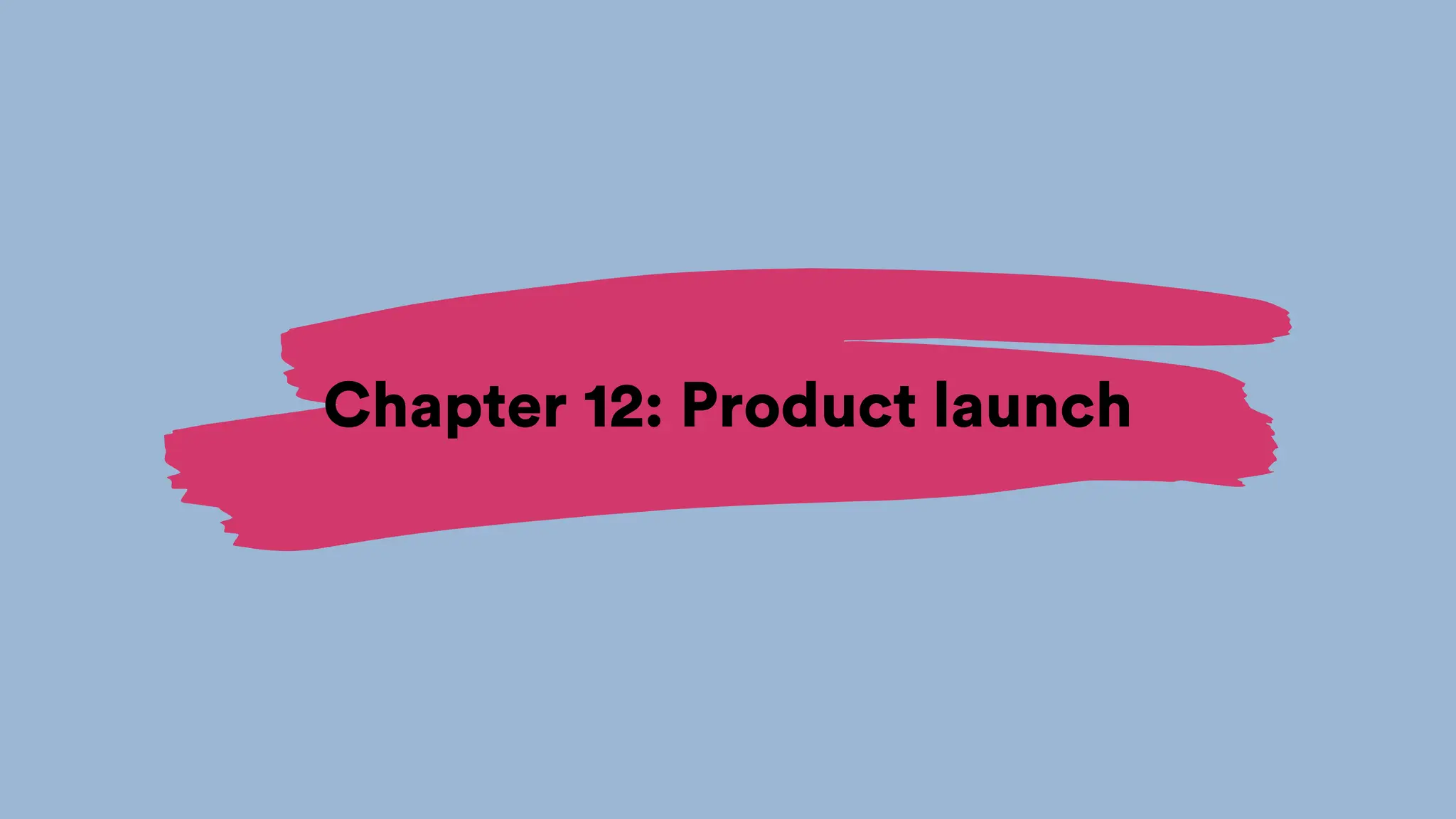 Chapter 12: Product launch
 