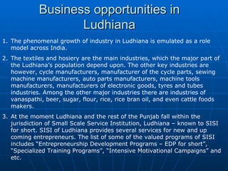 Business opportunities in Ludhiana ,[object Object],[object Object],[object Object]