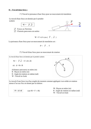 Cours Energie MéCanique