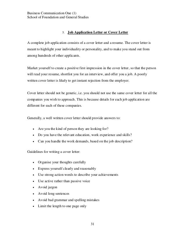business communication course notes topic 2 210613 024417 communication cover letters