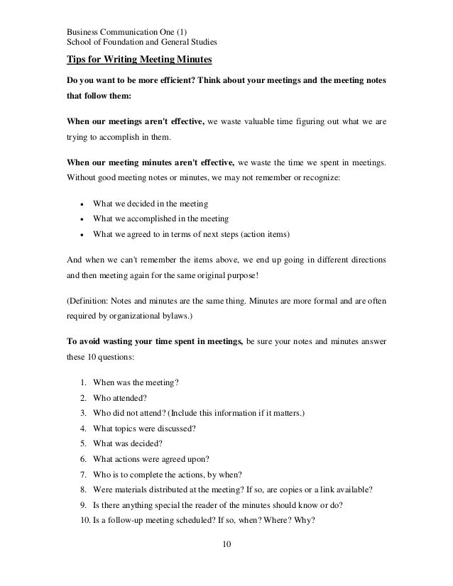 business minutes