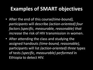 Smart Objectives Examples For Coursework Course objectives | PPTX