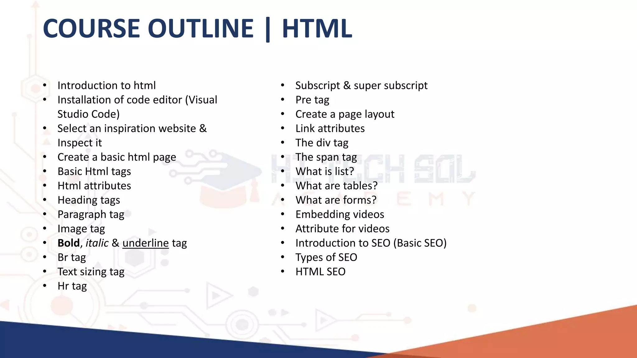 Course outline Website Design & Development | PPT | Free Download