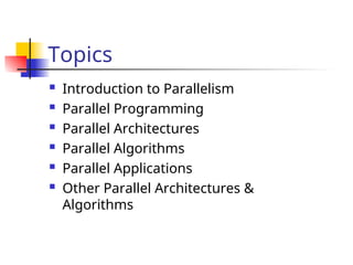 Course Overview of the Parallel Computing | PPT