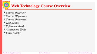 Web Technology, Web Technology Syllabus Overview | PPTX