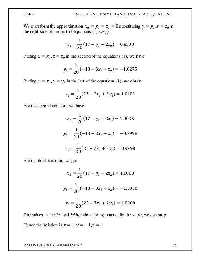 Mca Unit 2 Computer Oriented Numerical Statistical Methods