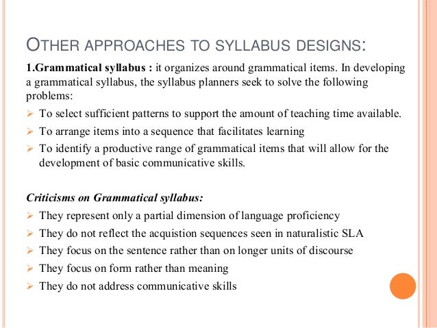 course planning and syllabus design course planning and syllabus design