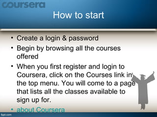 Online Learning Login Page Coursera | PPT