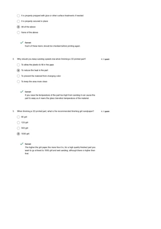 Coursera 3D Printing Hardware Questions and Answers | PDF