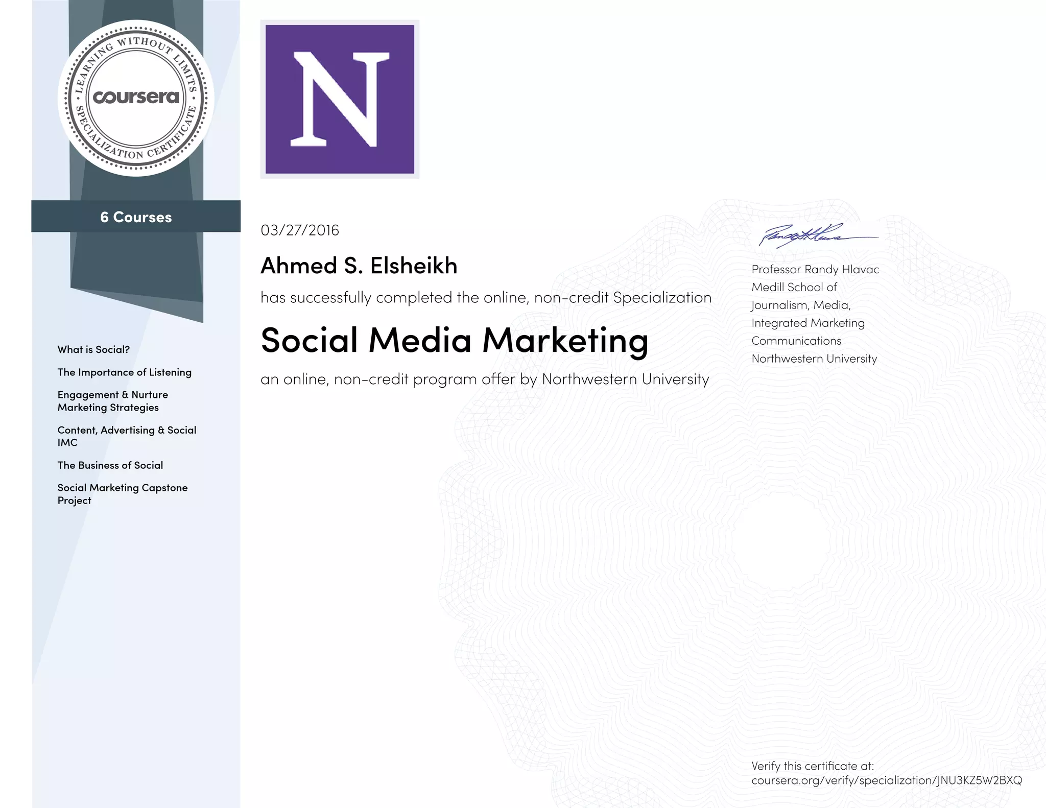 Social Media Marketing: Northwestern University (Coursera ...