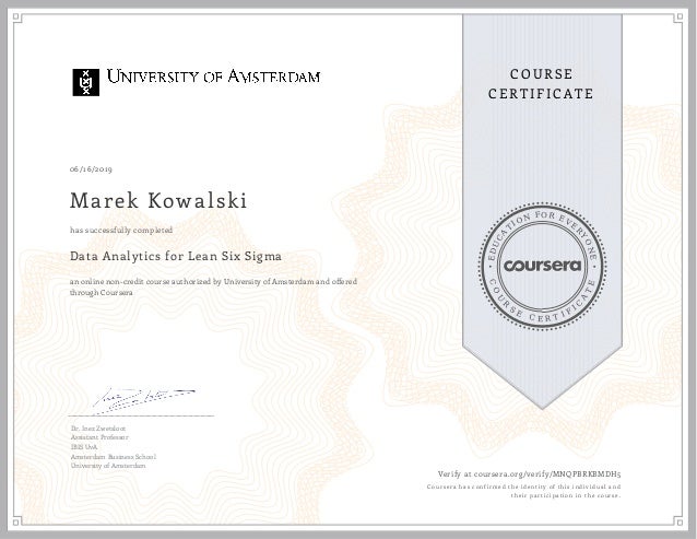 six sigma coursera