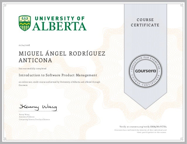 Introducion To Software Product Management Certificate