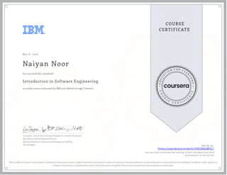 Comprehensive Introduction to Software Engineering by IBM on Coursera | PDF