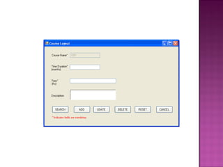 Course registration system