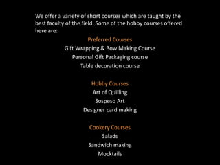 Gift Packing Courses PPT Gift Packing Courses PPT