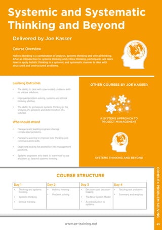 Systems Engineering training brochure | PDF