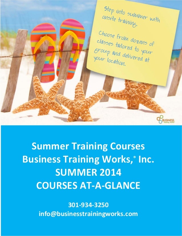 Summer 2014 Onsite Training And Online Training Courses