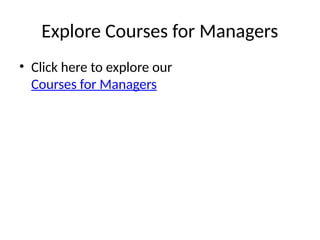 Workplace health and safety courses for managers | PPTX