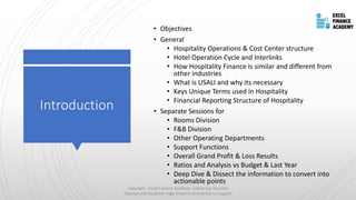 Hotel Management - Understand Financial Statements and Analyse to gain ...