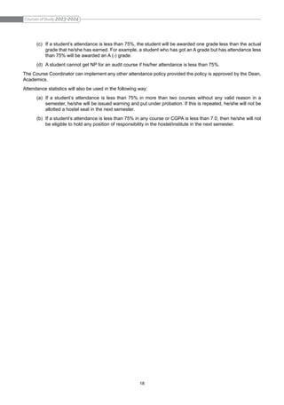 Courses of Study at INDIAN INSTITUTE OF TECHNOLOGY DELHI | PDF