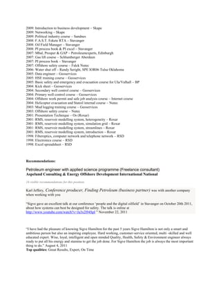 Course References Courses, references and recommendations | PDF