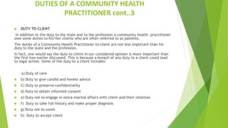 Introduction to Community Health Practice 