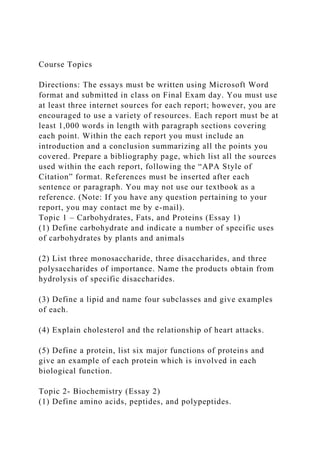 Course TopicsDirections The essays must be written using Micr.docx