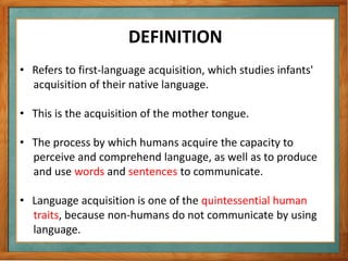 language acquisition meaning essay