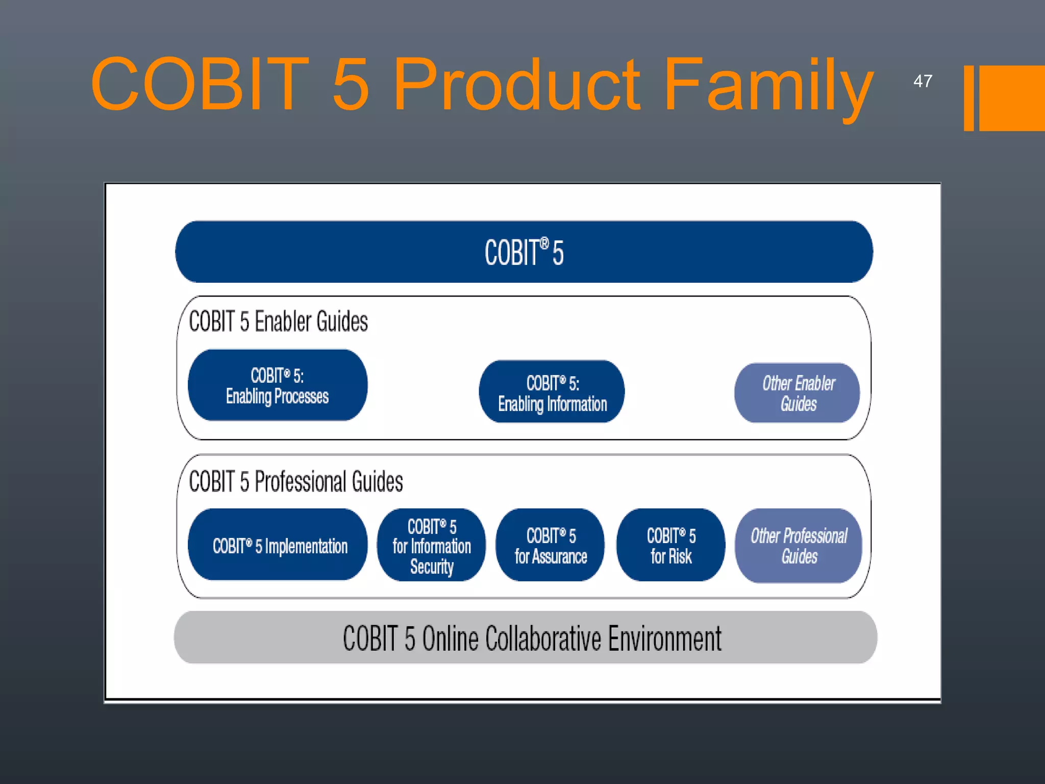 COBIT 5 Product Family

47

 