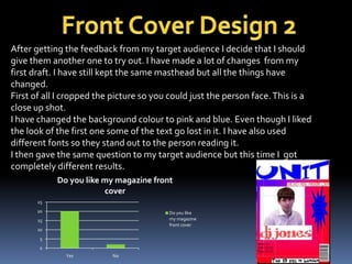 Front cover research 1The title of the magazine  ‘VIBE’ is hidden by the picture of the front. This shows that it must be a well known magazine for the title of it to be hidden.The creators have put Real Rap as a cover line this shows if you want rap then you have to buy this magazineThe front cover is not very busy because it only has one picture on the front of it. It has lots of sub features and on the front of this magazine front  cover it tell you what will be in the magazineThe main feature is looking at you. This is his mode of address.