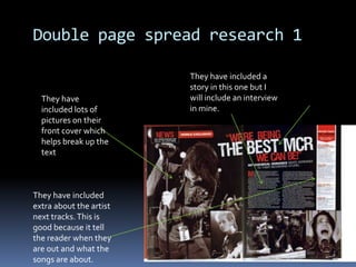 Contents research 2Like with most of the other magazines I have research the date and issue on the contents pageThis magazine has the features on one side and the pictures on the other side this is what I am going to use for my contents page They are have the regulars features at the bottom