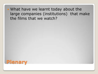 20th century fox is a large film company that is part of an even larger conglomerate. The company makes large blockbuster films aimed at a wide audience: AvatarThe X men 